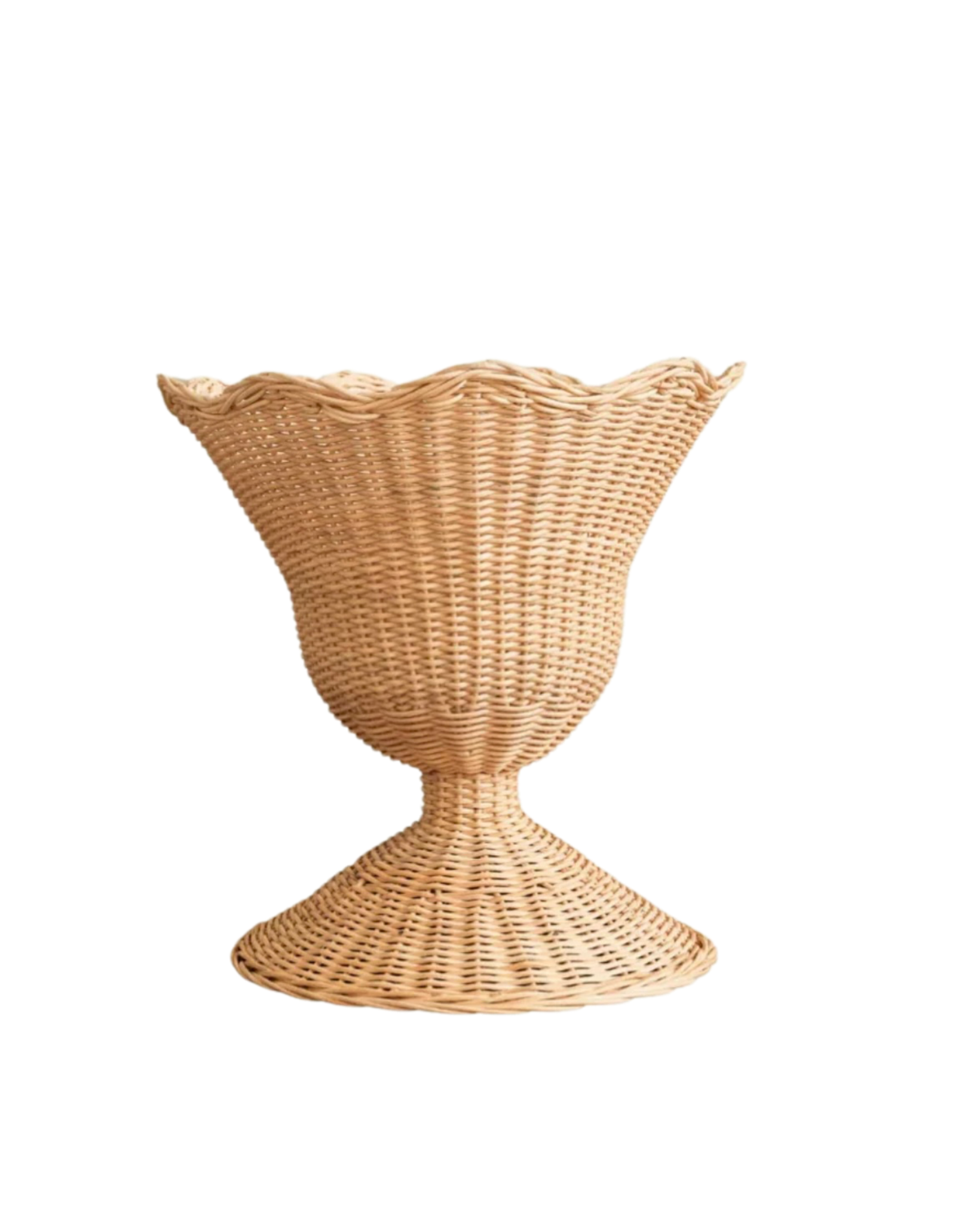 RATTAN SCALLOPED BOWL