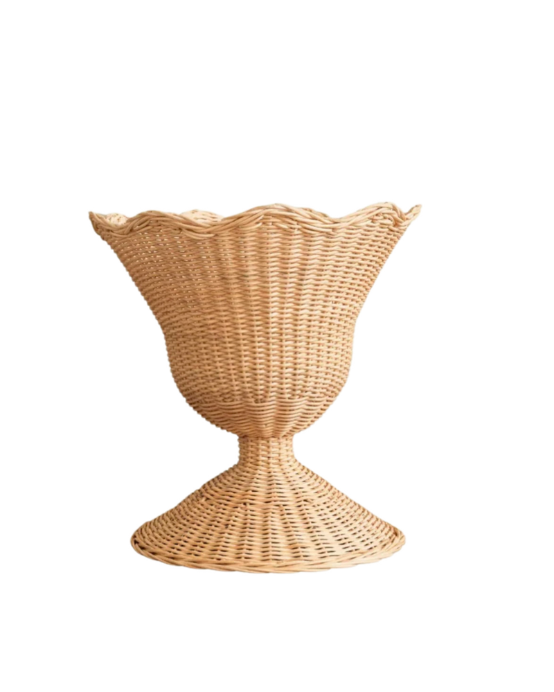RATTAN SCALLOPED BOWL