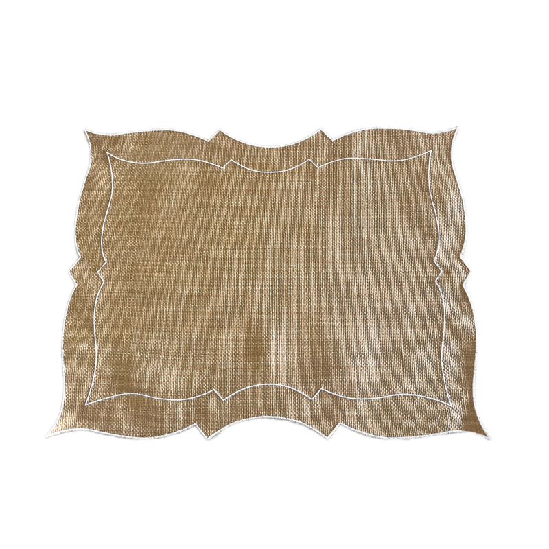 PLACEMAT PARENTESI RECTANGULAR RAFFIA - SET OF 4