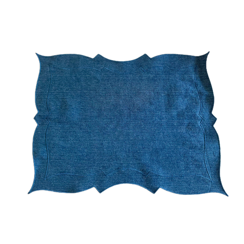 PLACEMAT PARENTESI RECTANGULAR JEAN BLUE - SET OF 6