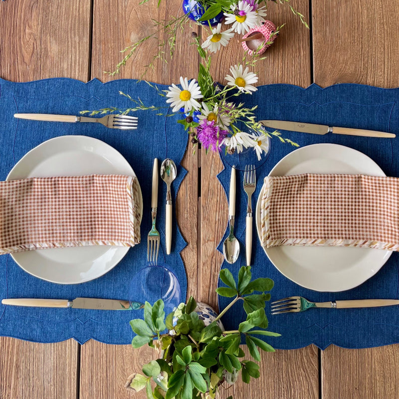 PLACEMAT PARENTESI RECTANGULAR JEAN BLUE - SET OF 6