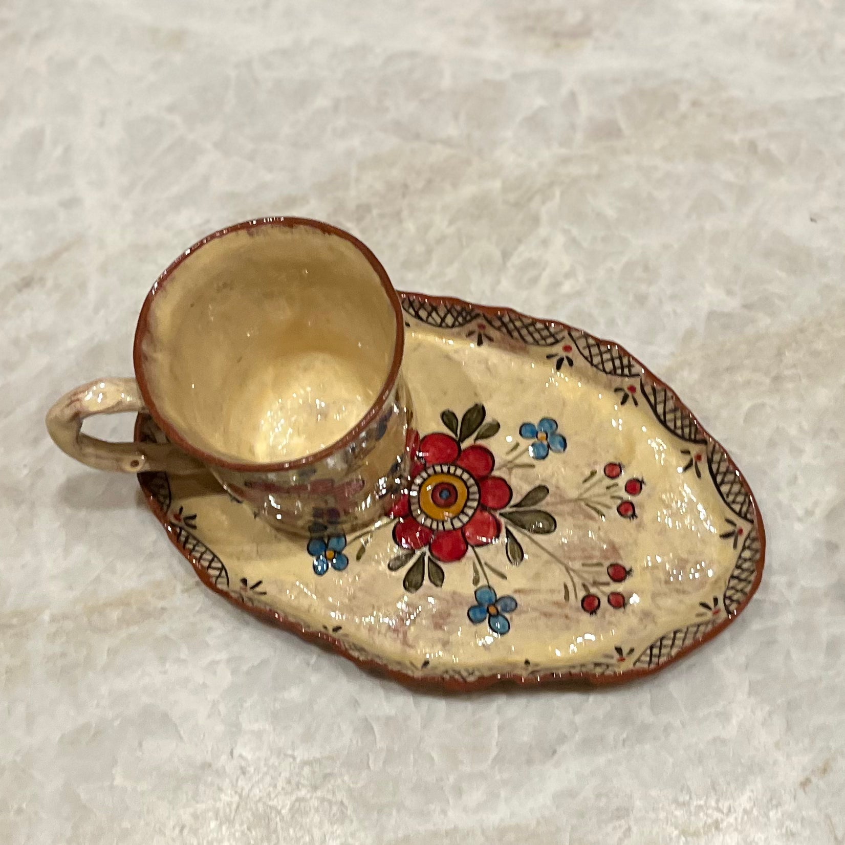 MA TASSE À THÉ ET ASSIETTE OVALE MA JARDIN