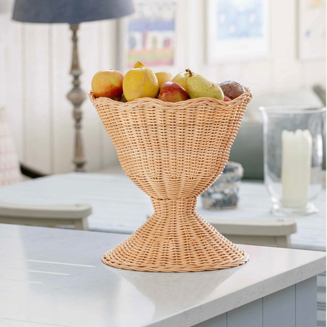RATTAN SCALLOPED BOWL