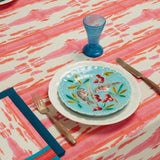 FLAME PINK LAQUERED RED TABLECLOTH - 180x270cm