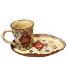 MA TASSE À THÉ ET ASSIETTE OVALE MA JARDIN