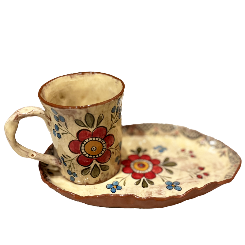 MA TASSE À THÉ ET ASSIETTE OVALE MA JARDIN