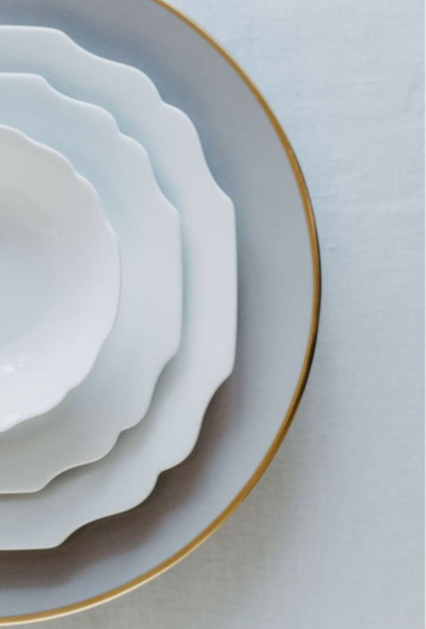 ASSIETTE PLATE BELVEDERE BLANCHE