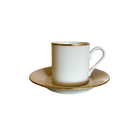 TASSE À EXPRESSO BORD DORÉ - LOT DE 2