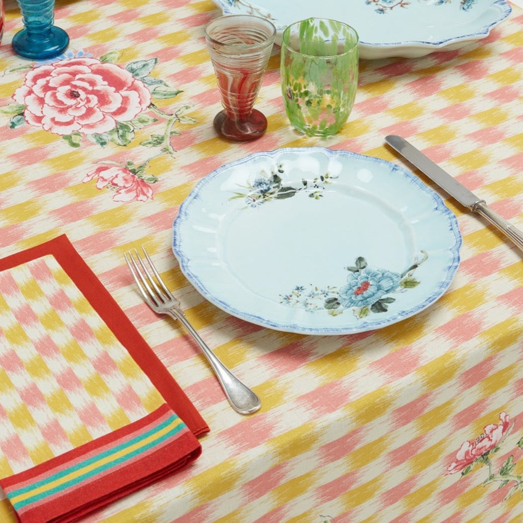 VERANDA GOLD PEACH - NAPPE EN LIN - 180x350cm