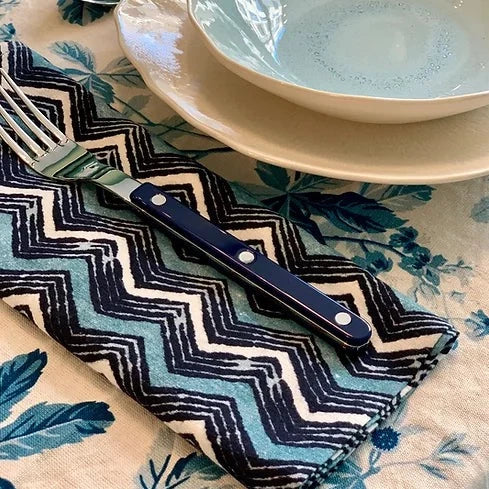 SERVIETTE LAHERIA BLEU - LOT DE 4