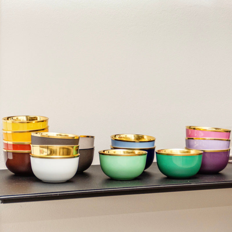 BOL À CHAMPAGNE BELVEDERE VERT CLAIR ET OR