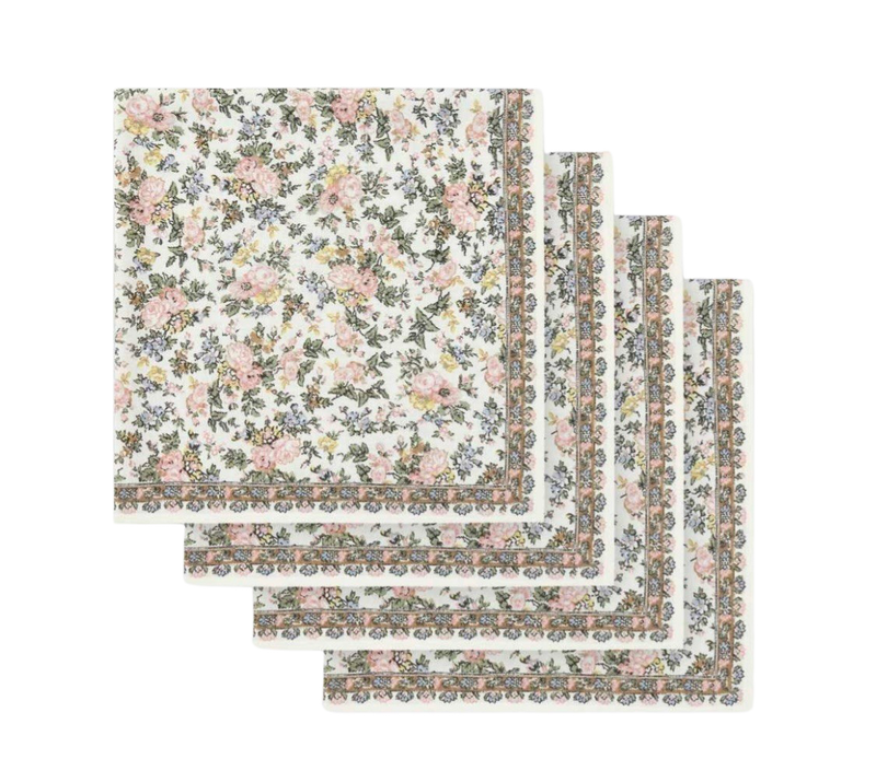 SERVIETTE ALICE TAUPE - LOT DE 4