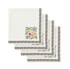 SERVIETTES ASTER ROSE - LOT DE 4