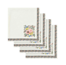 SERVIETTES ASTER ROSE - LOT DE 4