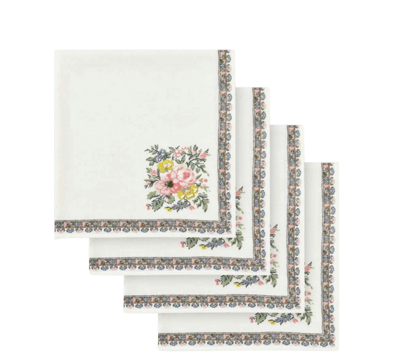 SERVIETTE ASTER TAUPE - LOT DE 4