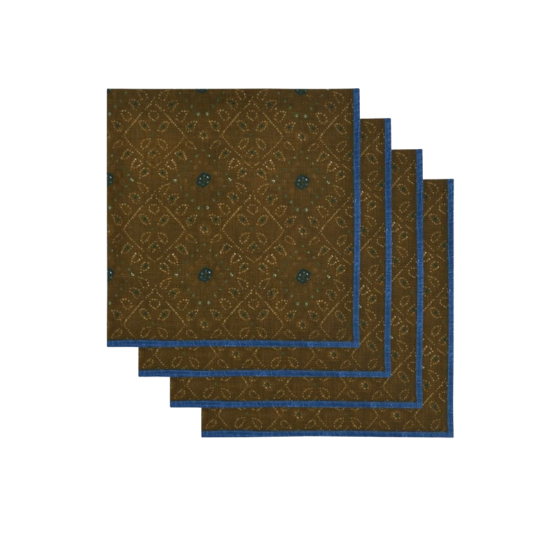 SERVIETTE BAJARA - MOUTARDE - LOT DE 4