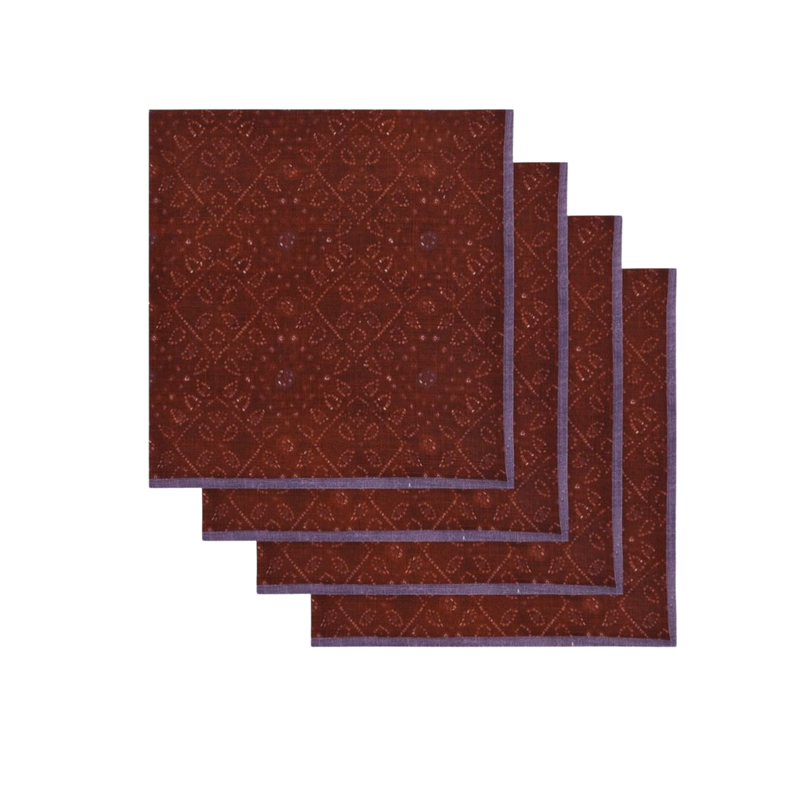 SERVIETTE BAJARA - ROUILLE - LOT DE 4