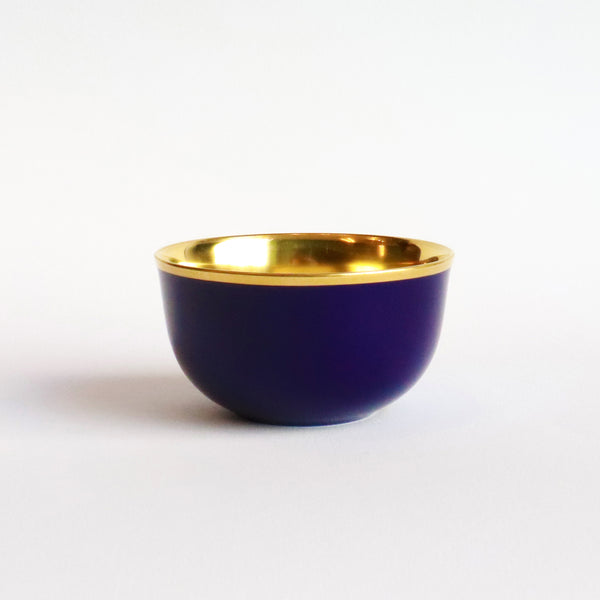 CHAMPAGNE BOWL BELVEDERE COBALT AND GOLD