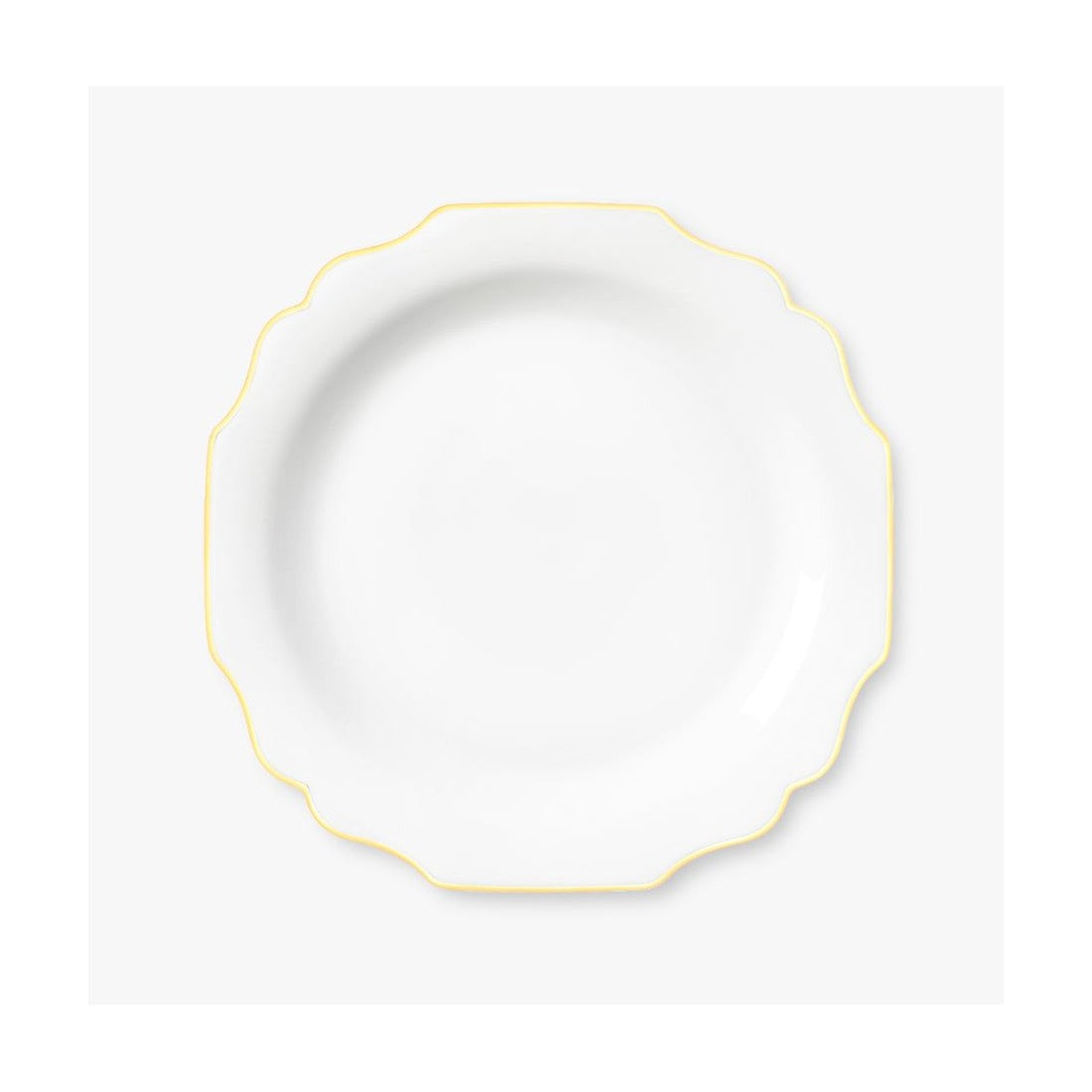 ASSIETTE PLATE BELVEDERE BLANC GOLDRIM