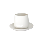 TASSE ET SOUCOUPE SIMPLE BLANCHE - LOT DE 4