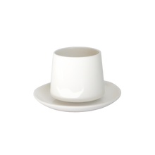 TASSE ET SOUCOUPE SIMPLE BLANCHE - LOT DE 4