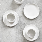 TASSE ET SOUCOUPE SIMPLE BLANCHE - LOT DE 4
