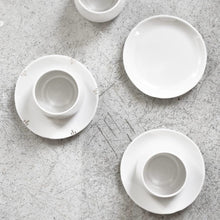 TASSE ET SOUCOUPE SIMPLE BLANCHE - LOT DE 4