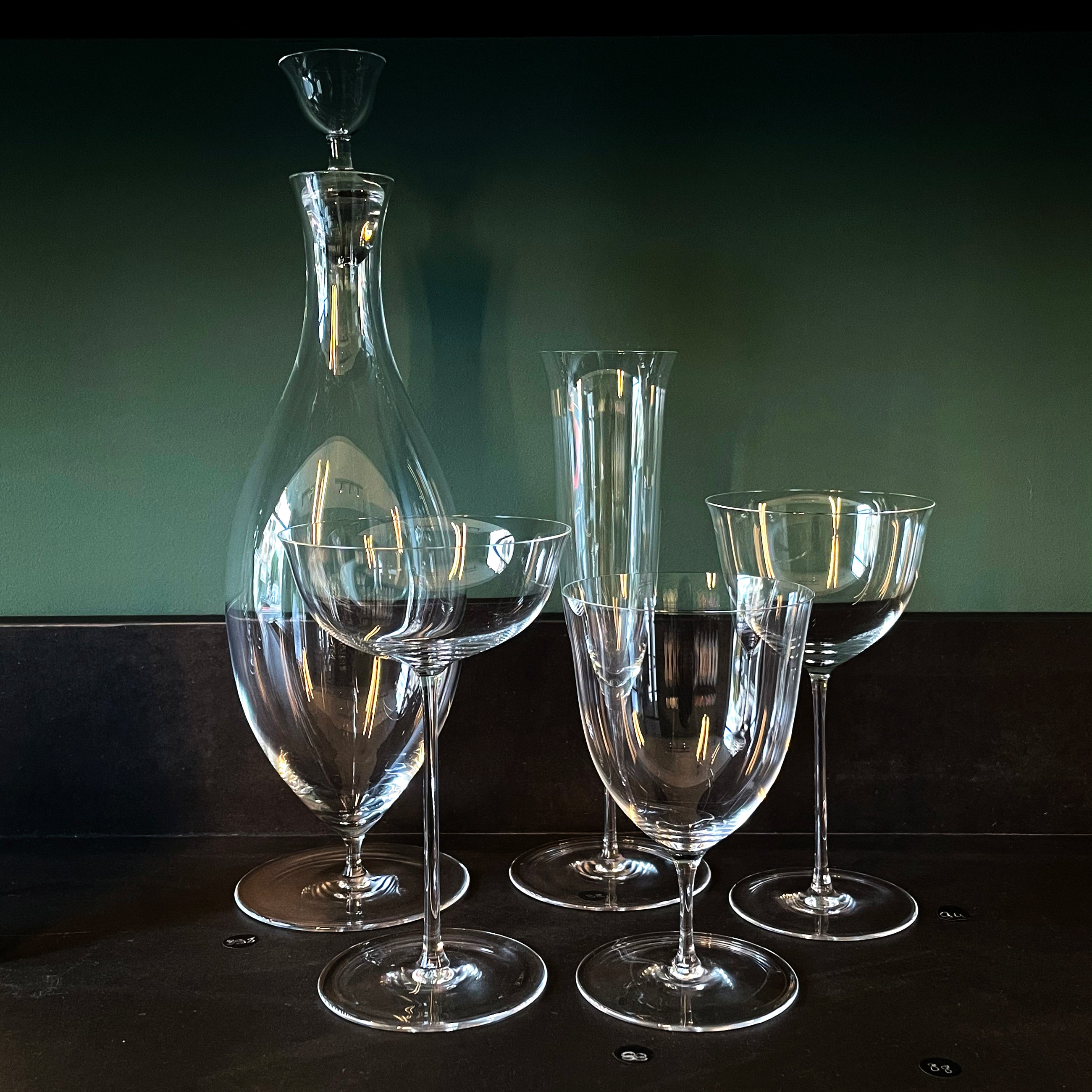 SERVICE A BOIRE Nr 238 - PATRICIEN - VERRE A EAU SUR TIGE - LOT DE 4