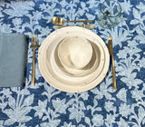 DESSERT PLATE SIMPLE BLANCHE & OR - SET OF 4