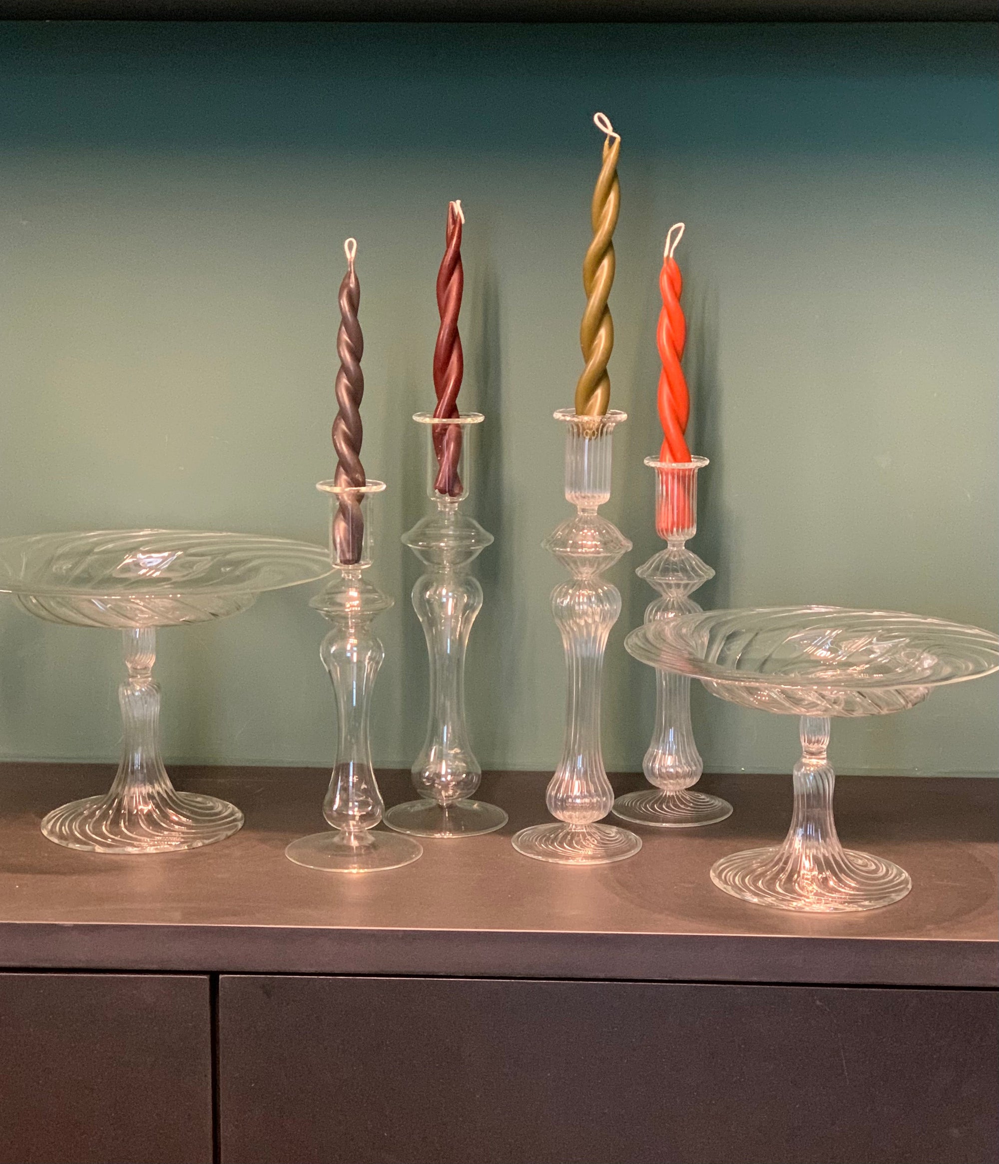 TRIO OF SIMPLE CANDLE HOLDERS
