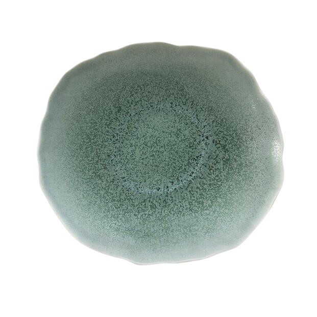 ASSIETTES PLATES PLUME NORI - LOT DE 4