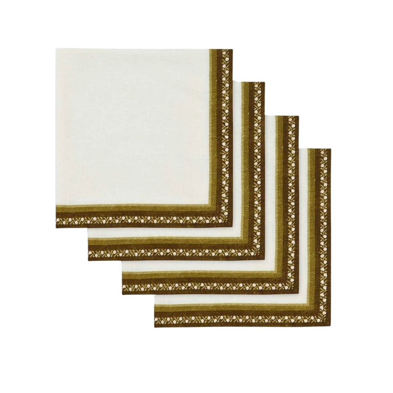 SERVIETTE REGINA OR - LOT DE 4