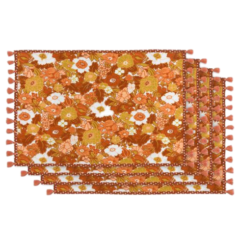PLACEMAT LULU ORANGE - SET OF 4
